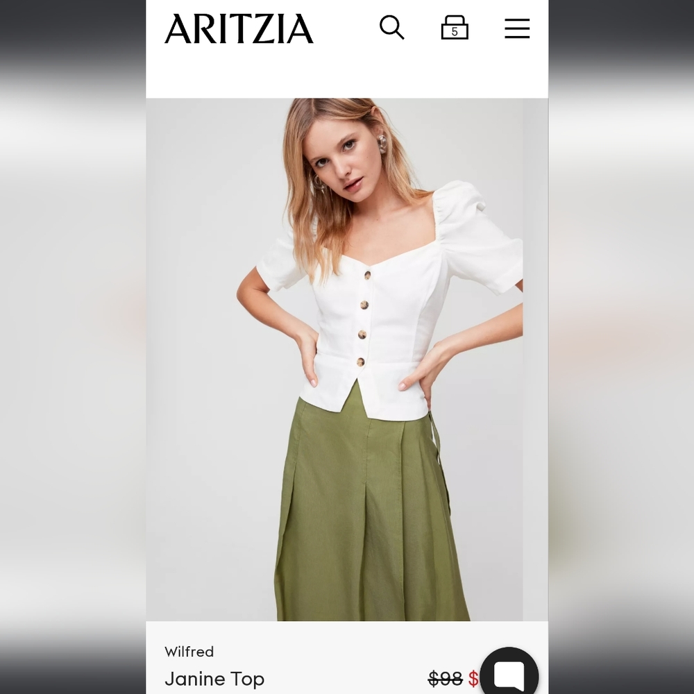 Aritzia Janine top